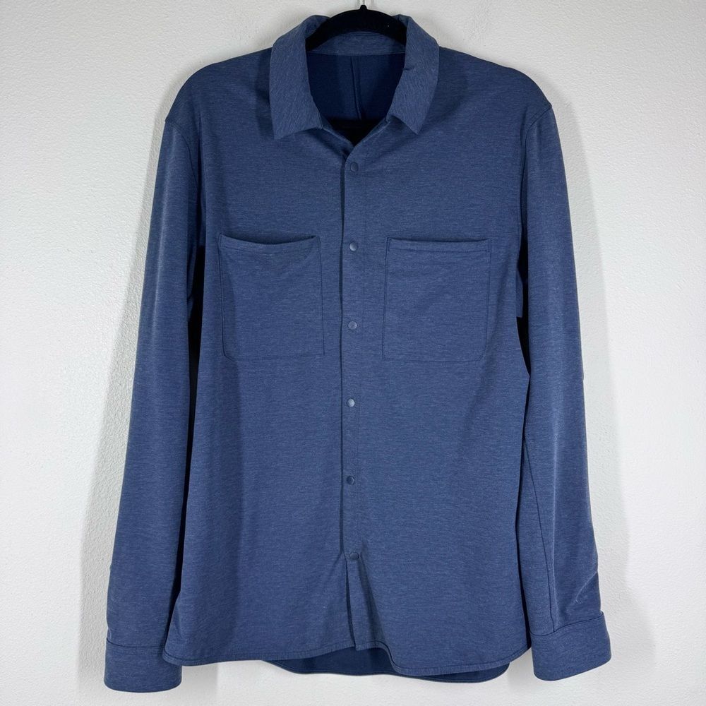 Lululemon Soft Knit Overshirt Heathered True Navy Blue Athleisure Men’s Large